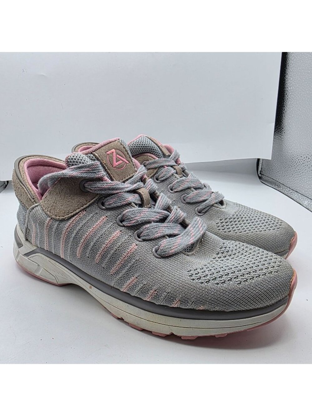 Zeba Hands Free Womens Size 10 Gray Pink Comfort Shoes Casaul Walking Outdoors